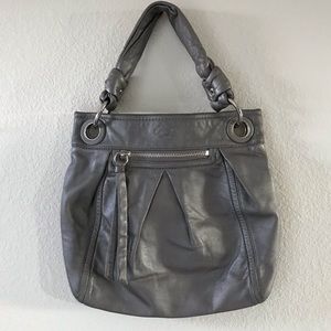 Coach Parker Hippie Bag, Silver, Burgundy